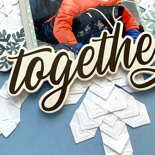 Creative Photo Corner Snowflake Layout by Christine Meyer for Scrapbook Adhesives by 3L