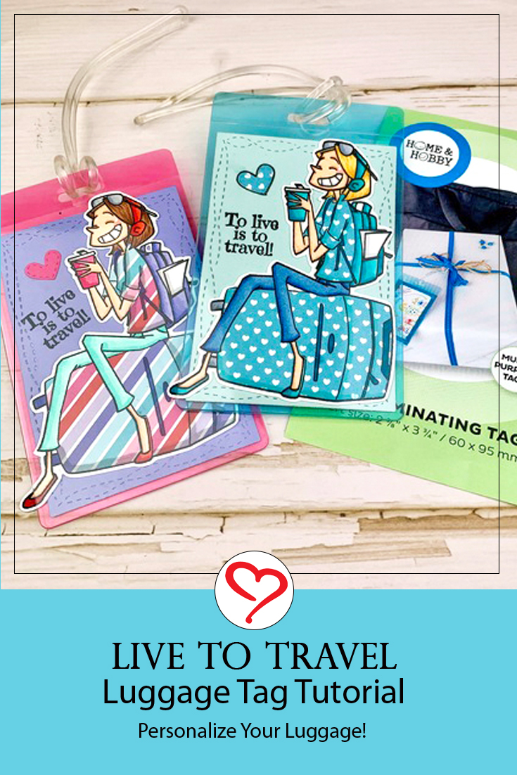 Live to Travel Luggage Tags by Meghan Kennihan for Scrapbook Adhesives by 3L Pinterest