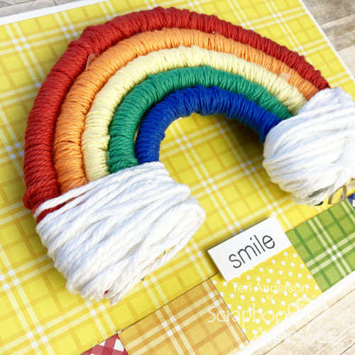 Rainbow Wall Hanging by Teri Anderson for Scrapbook Adhesives by 3L