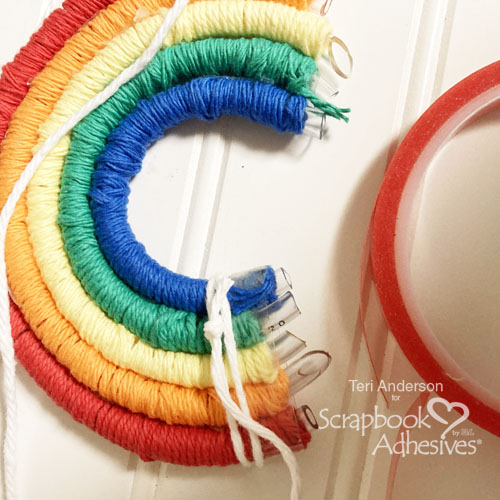 Rainbow Wall Hanging by Teri Anderson for Scrapbook Adhesives by 3L