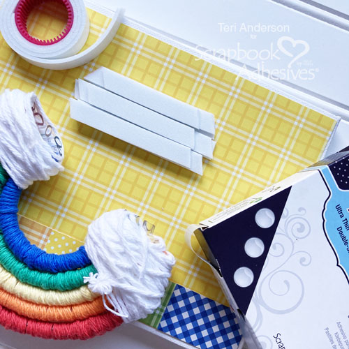 Rainbow Wall Hanging by Teri Anderson for Scrapbook Adhesives by 3L