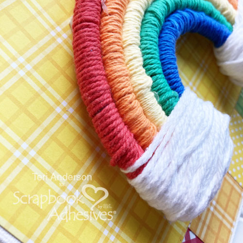 Rainbow Wall Hanging by Teri Anderson for Scrapbook Adhesives by 3L