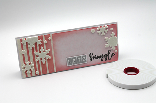 Let's Snuggle Snowflake Slimline Card by Tracy McLennon for Scrapbook Adhesives by 3L