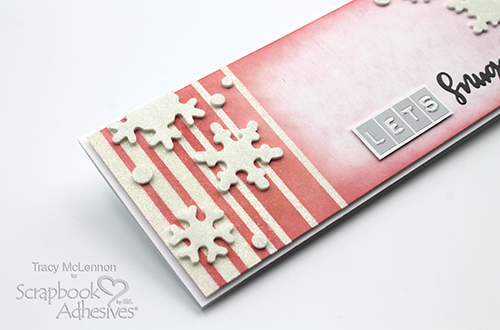 Let's Snuggle Snowflake Slimline Card by Tracy McLennon for Scrapbook Adhesives by 3L
