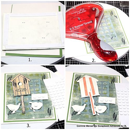 Dimensional Every Moment Mixed Media Card by Connie Mercer for Scrapbook Adhesives by 3L