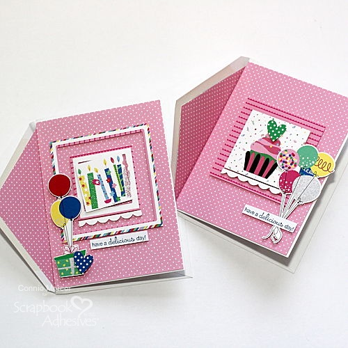 Delicious Birthday Card Duo by Connie Mercer for Scrapbook Adhesives by 3L