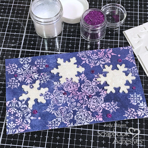 Sparkly Snowflake is Unique Card by Judy Hayes for Scrapbook Adhesives by 3L 