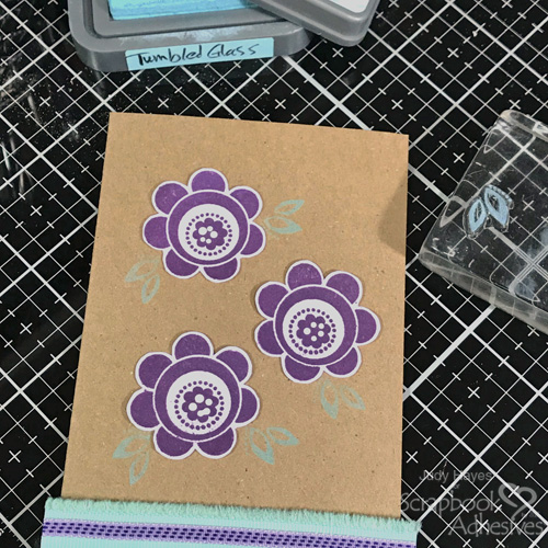Just Because Flowers and Ribbon Card by Judy Hayes for Scrapbook Adhesives by 3L