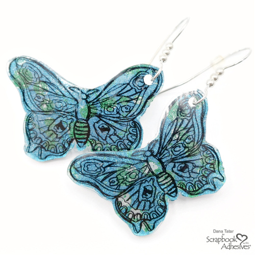 Butterfly Earrings with Transfer Foil by Dana Tatar for Scrapbook Adhesives by 3L