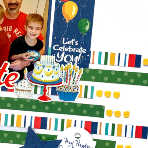 Birthday Celebration Layout by Christine Meyer using Scrapbook Adhesives by 3L