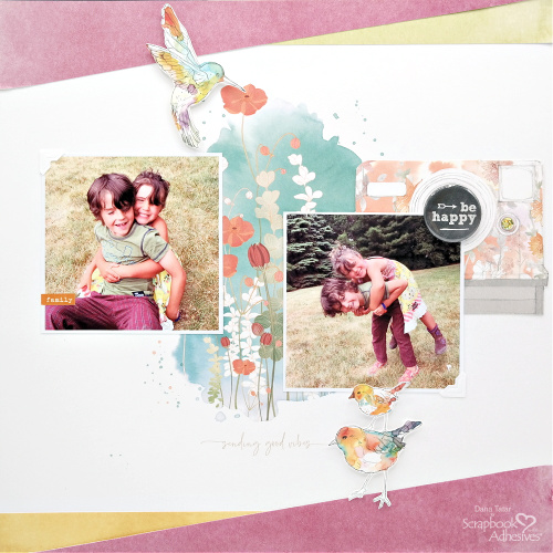 Good Vibes Scrapbook Layout by Dana Tatar for Scrapbook Adhesives by 3L