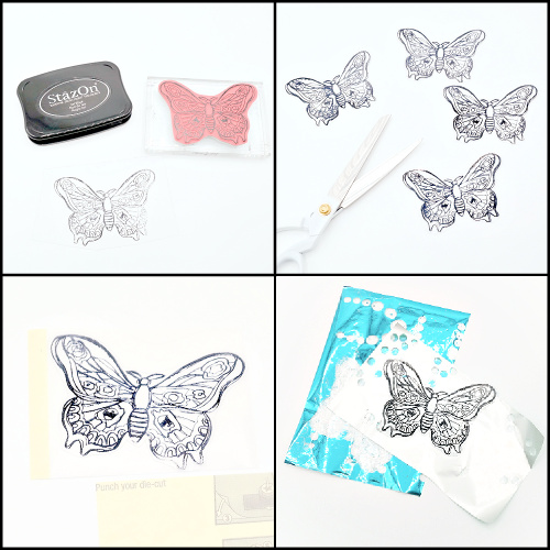Butterfly Earrings with Transfer Foil by Dana Tatar for Scrapbook Adhesives by 3L