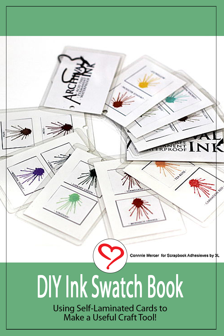 Ink Swatch Book by Connie Mercer for Scrapbook Adhesives by 3L Pinterest
