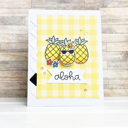 Aloha Nodding Pineapple Card by Teri Anderson for Scrapbook Adhesives by 3L 