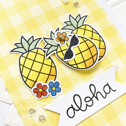 Aloha Nodding Pineapple Card by Teri Anderson for Scrapbook Adhesives by 3L
