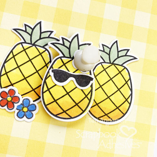 Aloha Nodding Pineapple Card by Teri Anderson for Scrapbook Adhesives by 3L