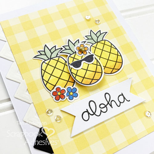 Aloha Nodding Pineapple Card by Teri Anderson for Scrapbook Adhesives by 3L 