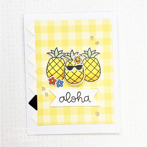 Aloha Nodding Pineapple Card by Teri Anderson for Scrapbook Adhesives by 3L 