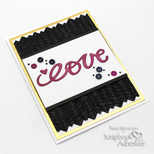 Textured Scale Background Love Card by Tracy McLennon for Scrapbook Adhesives by 3L 