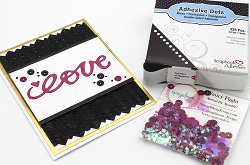 Textured Scale Background Love Card by Tracy McLennon for Scrapbook Adhesives by 3L 