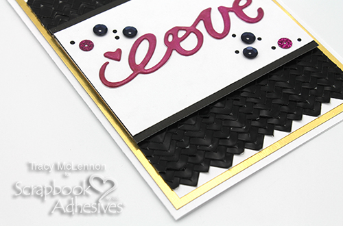 Textured Scale Background Love Card by Tracy McLennon for Scrapbook Adhesives by 3L 