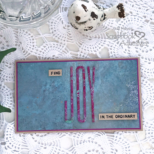 Find Joy Card in Two Ways by Judy Hayes for Scrapbook Adhesives by 3L