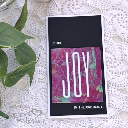 Find Joy Card in Two Ways by Judy Hayes for Scrapbook Adhesives by 3L 