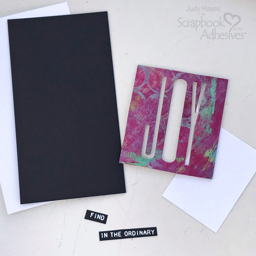 Find Joy Card in Two Ways by Judy Hayes for Scrapbook Adhesives by 3L