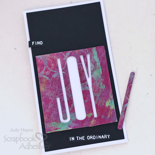 Find Joy Card in Two Ways by Judy Hayes for Scrapbook Adhesives by 3L