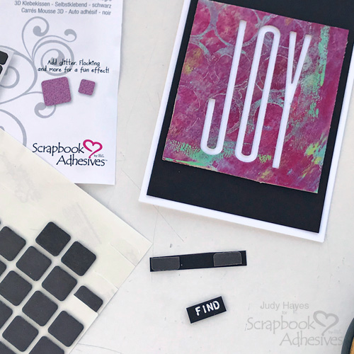 Find Joy Card in Two Ways by Judy Hayes for Scrapbook Adhesives by 3L