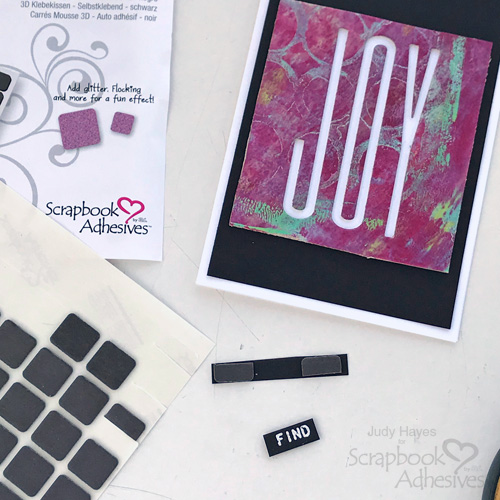 Find Joy Card in Two Ways by Judy Hayes for Scrapbook Adhesives by 3L 