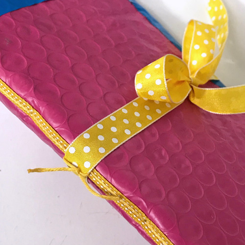 Upcycle Packaging to a Mini Journal by Judy Hayes for Scrapbook Adhesives by 3L