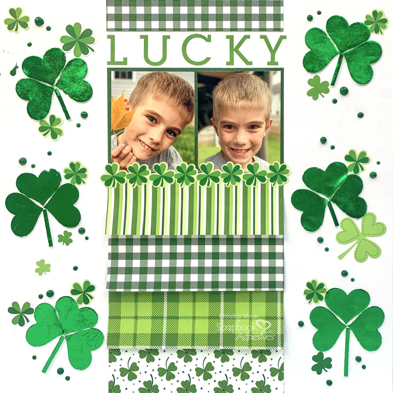 Lucky Scrapbook Layout by Christine Meyer for Scrapbook Adhesives by 3L