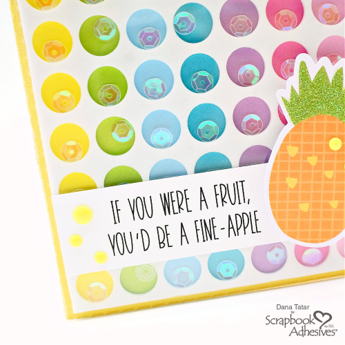 Pineapple Pun Shaker Card by Dana Tatar for Scrapbook Adhesives by 3L