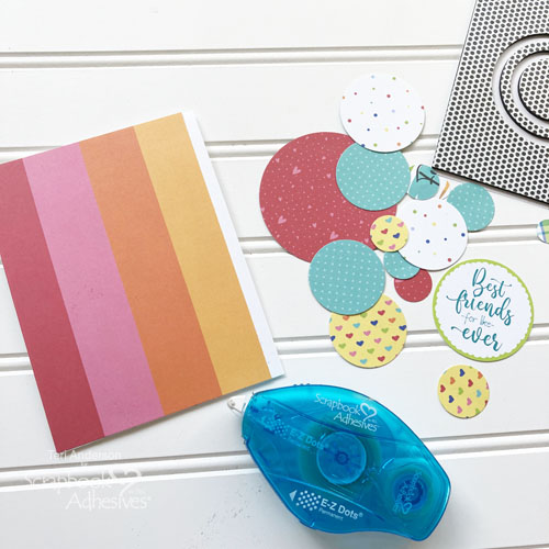 Flocked Circles Cards by Teri Anderson for Scrapbook Adhesives by 3L