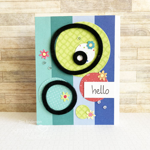 Flocked Circles Cards by Teri Anderson for Scrapbook Adhesives by 3L