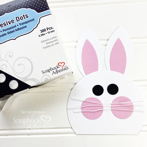 Cute Bunny Shaped Cards by Teri Anderson for Scrapbook Adhesives by 3L