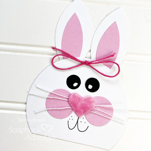 Cute Bunny Shaped Cards by Teri Anderson for Scrapbook Adhesives by 3L