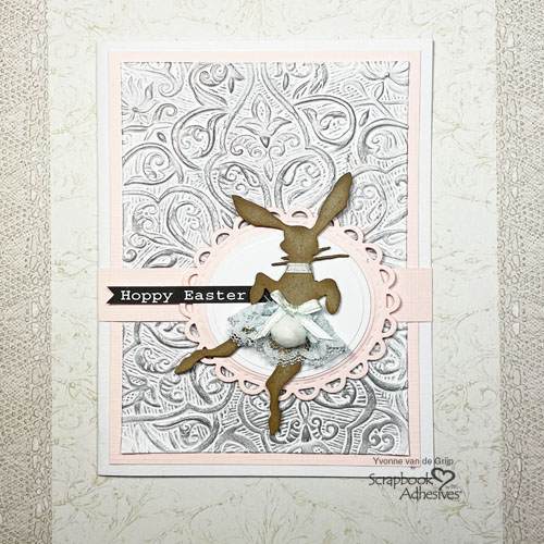 Textured Hoppy Easter Card by Yvonne van de Grjip for Scrapbook Adhesives by 3L