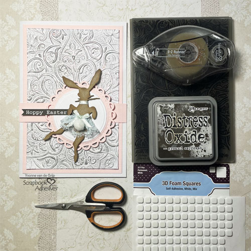 Textured Hoppy Easter Card by Yvonne van de Grjip for Scrapbook Adhesives by 3L