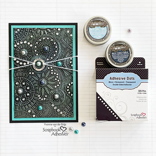 Embossed Jewel Card Tutorial by Yvonne van de Grijp for Scrapbook Adhesives by 3L