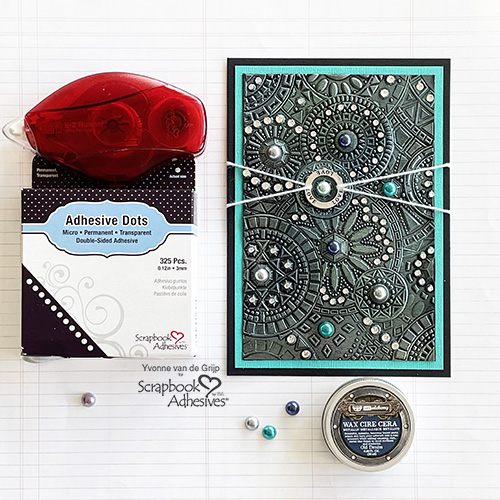 Embossed Jewel Card Tutorial by Yvonne van de Grijp for Scrapbook Adhesives by 3L