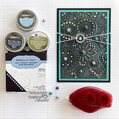 Embossed Jewel Card Tutorial by Yvonne van de Grijp for Scrapbook Adhesives by 3L
