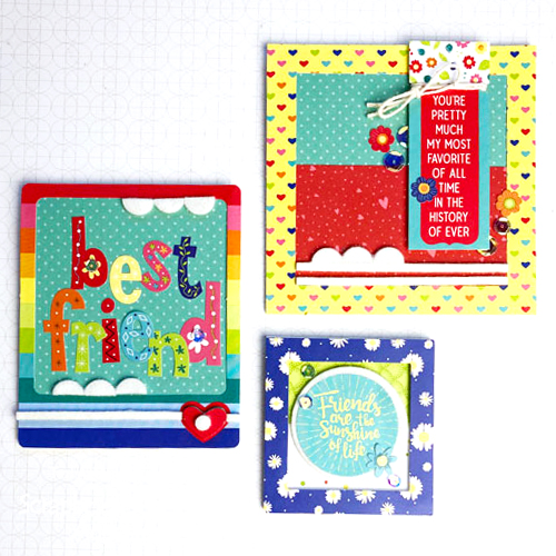 Fun and Colorful Mini Cards by Teri Anderson for Scrapbook Adhesives by 3L