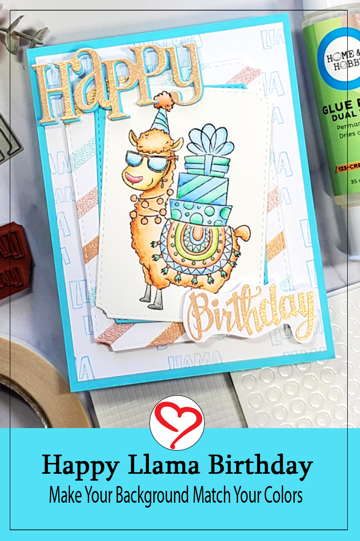 Happy Llama Birthday Card by Jamie Martin for Scrapbook Adhesives by 3L Pinterest