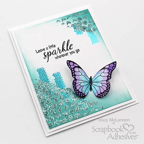 Simple Sparkle Mixed Media Card by Tracy McLennon for Scrapbook Adhesives by 3L 