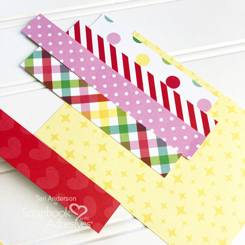 Quick Cards with Paper Strips by Teri Anderson for Scrapbook Adhesives by 3L