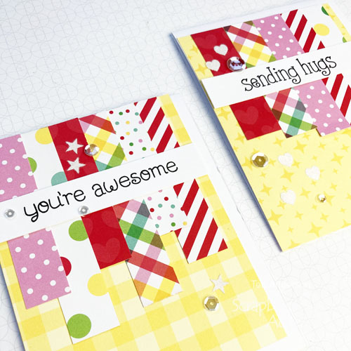 Quick Cards with Paper Strips by Teri Anderson for Scrapbook Adhesives by 3L