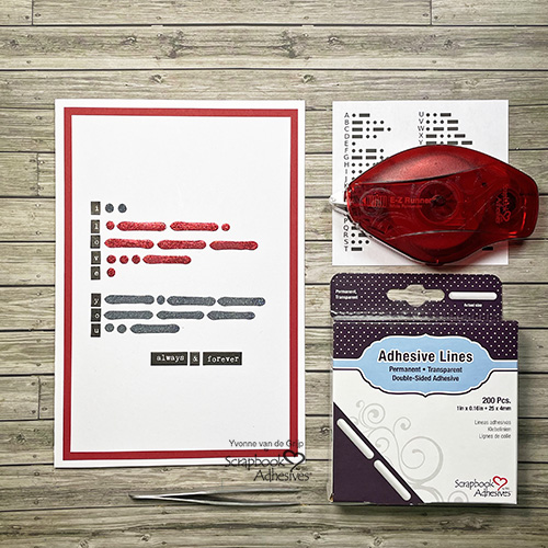 Morse Code Message Card by Yvonne van de Grijp for Scrapbook Adhesives by 3L