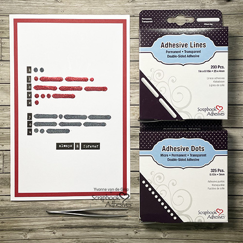 Morse Code Message Card by Yvonne van de Grijp for Scrapbook Adhesives by 3L